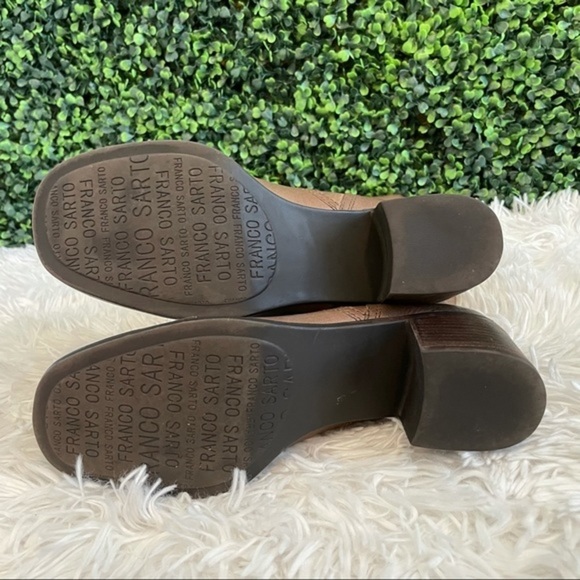 90’s Franco Sarto Brown Square Toe Boots - Picture 7 of 11
